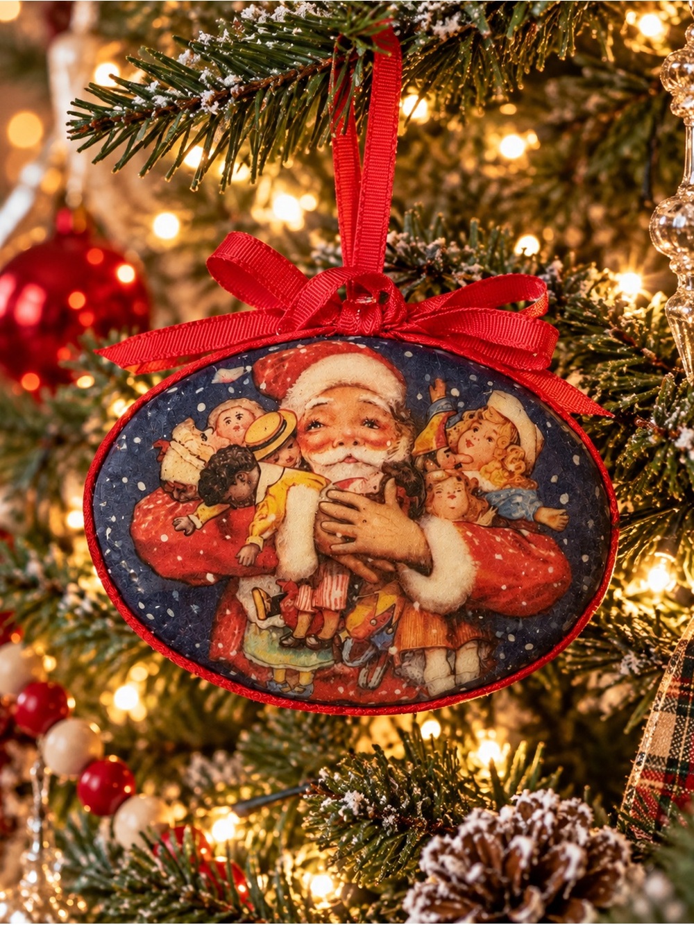 Vintage Midwest of Cannon Falls Santa Ornament Thomas L Collins Christmas